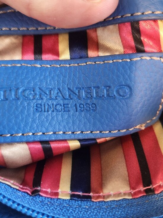 Tignanello Blue Leather Crossbody Purse - Picture 11 of 11